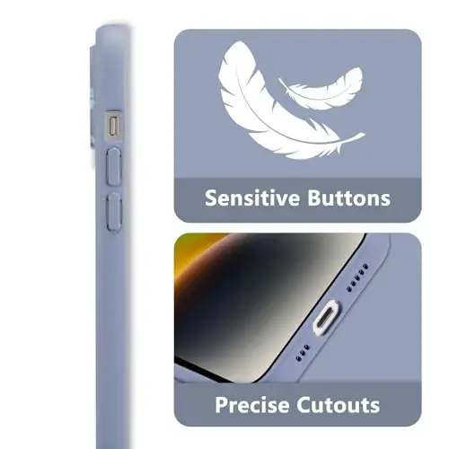 RALEAVO Floral Case for iPhone 14,Liquid Silicone Cover with Cute Flower Branch Pattern for Girls Women Slim Soft Rubber Protective Phone Case for iPhone 14 (6.1