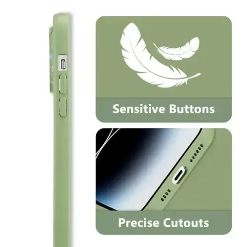 RALEAVO Floral Case for iPhone 14 Pro Max,Liquid Silicone Cover with Cute Flower Branch Pattern for Girls Women Slim Soft Rubber Protective Phone Case for iPhone 14 Pro Max (6.7