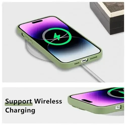 RALEAVO iPhone 14 Pro uchun floral g‘ilof, qizlar ayollar uchun chiroyli gul novdasi naqshli suyuq silikon qopqoq iPhone 14 Pro (6.1