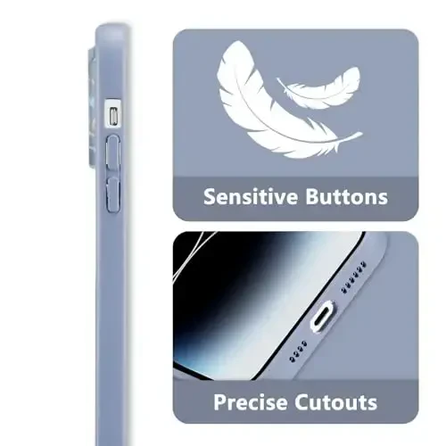 RALEAVO iPhone 14 Pro uchun gul naqshli g'ilof, qizlar uchun suyuq silikon qopqoq, nozik yumshoq rezina himoya g'ilofi iPhone 14 Pro (6.1