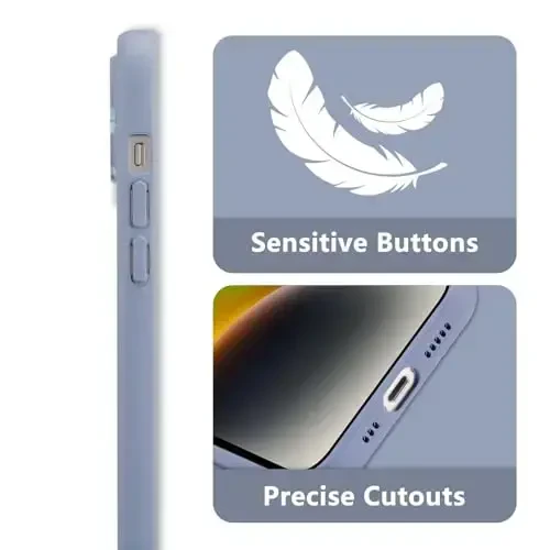 RALEAVO iPhone 14 uchun gul naqshli g'ilof, qizlar va ayollar uchun chiroyli gul shoxli suyuq silikon qopqoq, iPhone 14 (6.1