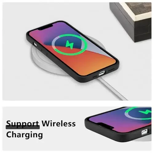 RALEAVO iPhone 14 uchun gul naqshli g‘ilof, suyuq silikon qopqoq, qizlar va ayollar uchun yoqimli gul kosmos naqshli nozik yumshoq rezina himoya g‘ilofi iPhone 14 (6.1