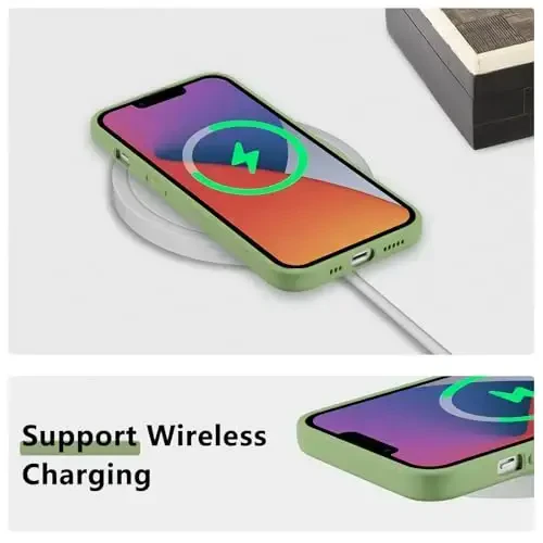 RALEAVO iPhone 14 uchun gul naqshli suyuq silikonli g'ilof, qizlar va ayollar uchun gul ромашками naqshli yoqimli telefon g'ilofi, iPhone 14 uchun ingichka yumshoq rezina himoya telefon g'ilofi (6,1