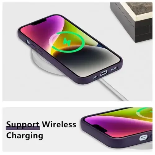 RALEAVO iPhone 14 uchun gulli gʻilof, gulli shox naqshli suyuq silikon qopqoq, qizlar ayollar uchun yoqimli telefon qopqoq, iPhone 14 uchun ingichka yumshoq rezina himoya telefon qopqogʻi (6,1