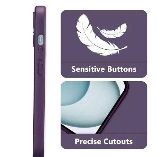 RALEAVO Floral Case for iPhone 15,Liquid Silicone Cover with Flower Branch Pattern Cute Phone Cover for Girls Women Slim Soft Rubber Protective Phone Case for iPhone 15 (6.1