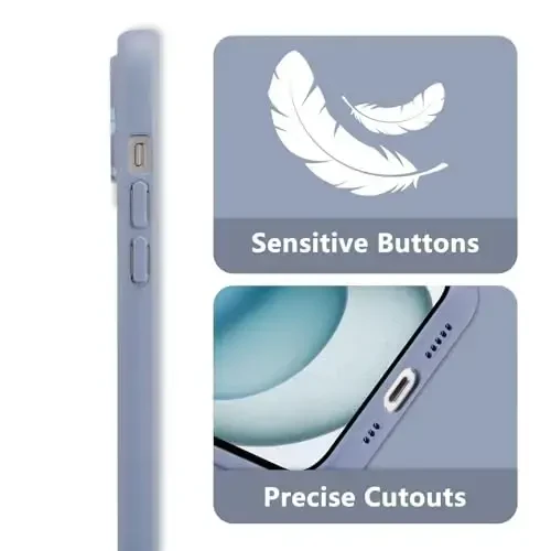 RALEAVO iPhone 15 Plus uchun gulli g'ilof, qizlar va ayollar uchun yoqimli gul shoxchali suyuq silikon qopqoq, iPhone 15 Plus (6,7