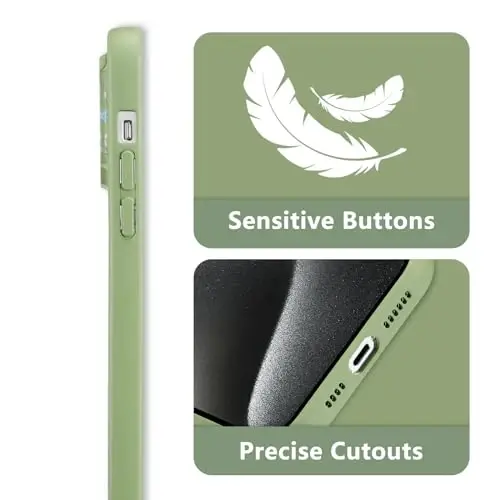 RALEAVO Floral Case for iPhone 15 Pro,Liquid Silicone Cover with Cute Flower Branch Pattern for Girls Women Slim Soft Rubber Protective Phone Case for iPhone 15 Pro (6.1