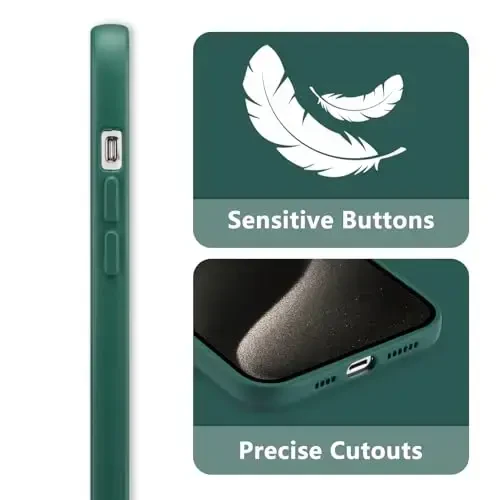 RALEAVO iPhone 15 Pro Max uchun g‘ilof, suyuq silikon qopqoq, chiroyli barglar naqshli gul telefon qopqog‘i qizlar ayollar uchun ingichka yumshoq rezina himoya telefon qutisi iPhone 15 Pro Max (6.7