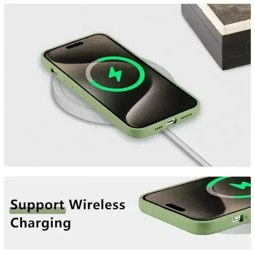 RALEAVO iPhone 15 Pro Max uchun g‘ilof, suyuq silikon qopqoq, qizlar ayollar uchun yoqimli barg naqshli gul telefon qopqog‘i, iPhone 15 Pro Max (6,7