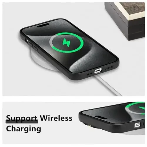 RALEAVO iPhone 15 Pro Max uchun gul naqshli g'ilof, suyuq silikon qopqoq, qizlar va ayollar uchun nozik yumshoq rezina himoya g'ilofi iPhone 15 Pro Max (6.7