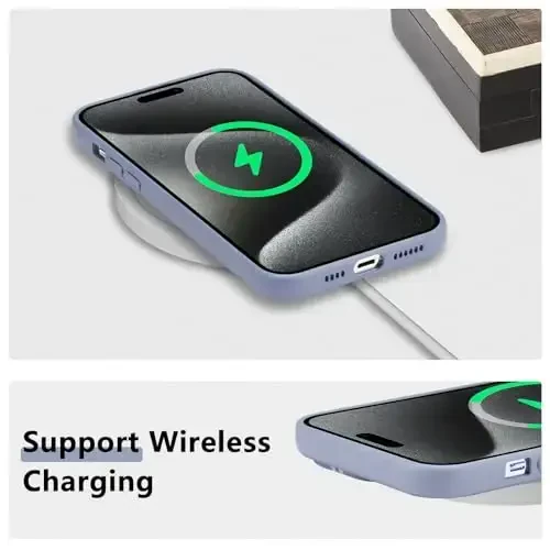 RALEAVO iPhone 15 Pro Max uchun gul naqshli g‘ilofi, qizlar uchun suyuq silikon qopqoq, nozik yumshoq rezina himoya g‘ilofi iPhone 15 Pro Max (6.7