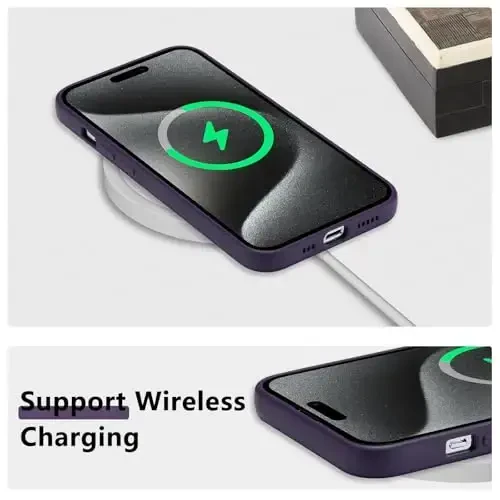 RALEAVO iPhone 15 Pro Max uchun gulli g‘ilof, suyuq silikonli qopqoq, qizlar va ayollar uchun gulli novdali naqshli yoqimli g‘ilof, iPhone 15 Pro Max uchun ingichka yumshoq rezina himoya telefoni qopqog‘i (6,7