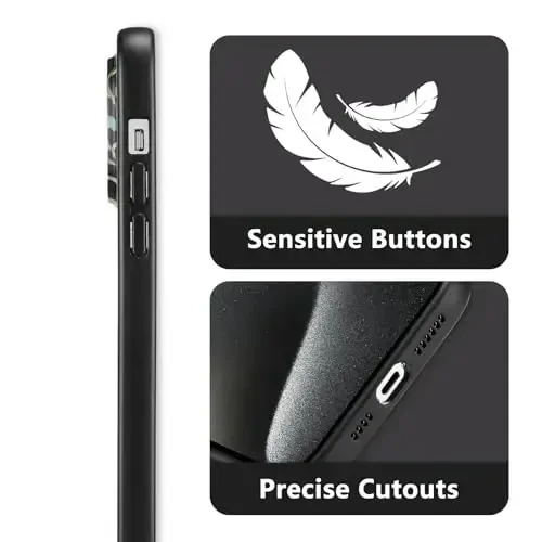 RALEAVO iPhone 15 Pro uchun gul naqshli g‘ilof, qizlar uchun suyuq silikon qopqoq, nozik yumshoq rezina himoya g‘ilofi iPhone 15 Pro (6.1