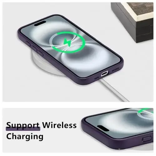 RALEAVO iPhone 16 Plus uchun gul naqshli gʻilofi, qizlar va ayollar uchun yoqimli gul shoxchasi naqshli suyuq silikon qopqoq, iPhone 16 Plus (6,7