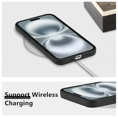 RALEAVO iPhone 16 Plus uchun gulli g'ilof, qizlar uchun chiroyli gul shoxli naqshli suyuq silikon qopqoq, ayollar uchun ingichka yumshoq rezina himoya telefon g'ilofi iPhone 16 Plus (6,7