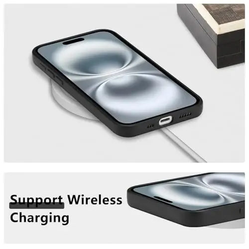 RALEAVO iPhone 16 Plus uchun gulli g'ilof, qizlar uchun chiroyli gul shoxli naqshli suyuq silikon qopqoq, ayollar uchun ingichka yumshoq rezina himoya telefon g'ilofi iPhone 16 Plus (6,7