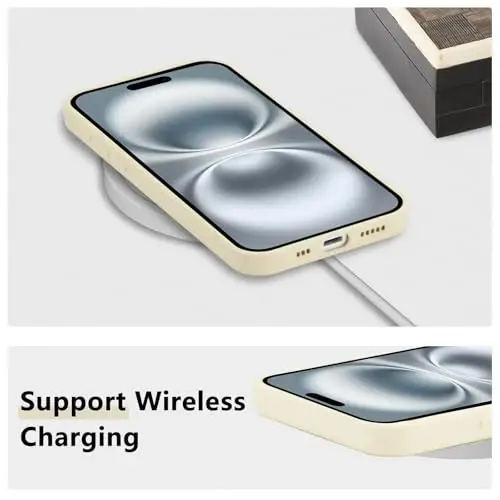 RALEAVO iPhone 16 Plus uchun gulli g‘ilof, qizlar uchun suyuq silikonli chiroyli gul shoxli naqshli yupqa yumshoq rezina himoya telefon g‘ilofi iPhone 16 Plus (6,7