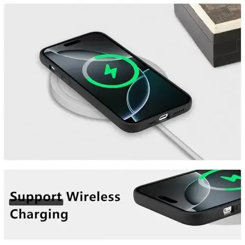 RALEAVO iPhone 16 Pro Max uchun g'ilof, suyuq silikon qopqoq, qizlar va ayollar uchun yoqimli barg naqshli gul telefon qopqog'i, iPhone 16 Pro Max uchun ingichka yumshoq rezina himoya telefon qutisi (6.9