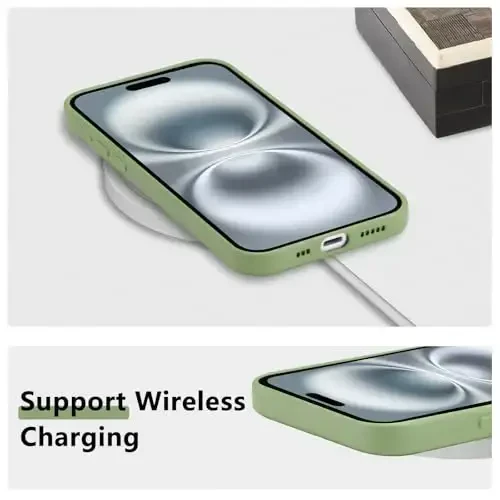 RALEAVO iPhone 16 uchun gul naqshli g‘ilof, qizlar uchun suyuq silikonli, yoqimli gul shoxchali, ingichka yumshoq rezina himoya g‘ilofi iPhone 16 (6.1