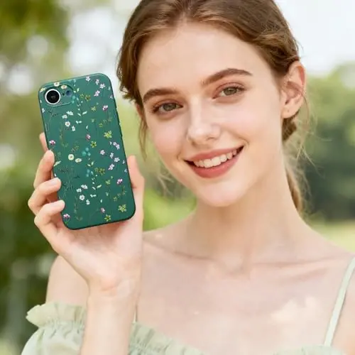 RALEAVO iPhone 16e uchun gul naqshli g‘ilof, qizlar ayollar uchun nozik yumshoq rezina himoya telefon g‘ilofi iPhone 16e (6.1