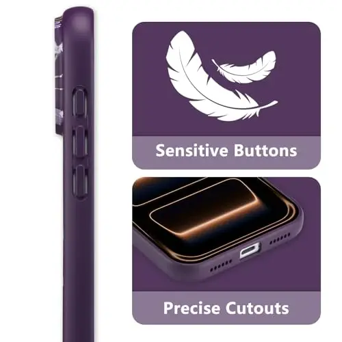 RALEAVO Floral Case for iPhone 17 Pro,Liquid Silicone Cover with Cute Flower Branch Pattern for Girls Women Slim Soft Rubber Protective Phone Case for iPhone 17 Pro (6.3