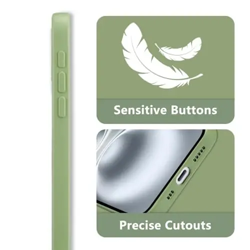 RALEAVO iPhone 17 uchun Floral Case, Qizlar va Ayollar uchun Yoqimli Gul Shoxchasi naqshli Suyuq Silikon Qopqoq, Yupqa Yumshoq Kauchuk Himoya Telefon G‘ilofi iPhone 17 (6.3
