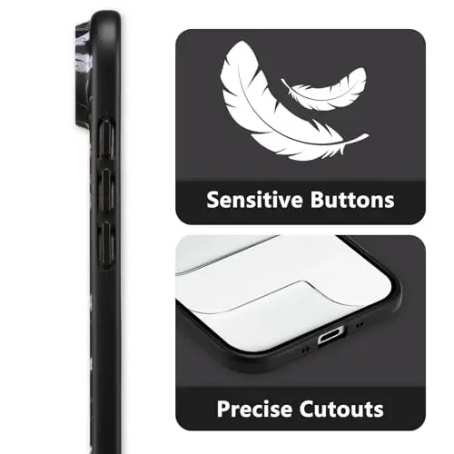 RALEAVO Floral Case for iPhone Air,Liquid Silicone Cover with Cute Flower Branch Pattern for Girls Women Slim Soft Rubber Protective Phone Case for iPhone Air (6.5