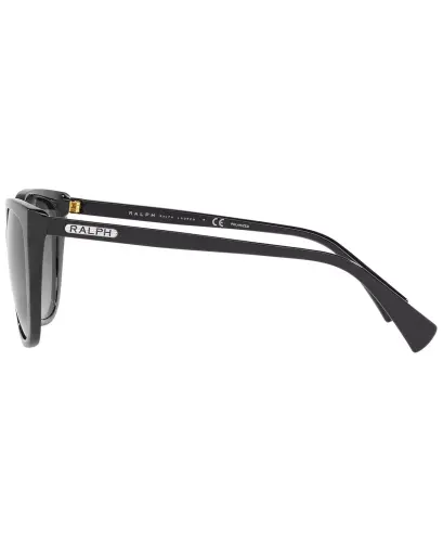 Ralph Women's Polarized Sunglasses, RA5274 56 - SHINY BLACK/POLAR GRADIENT GREY - 6