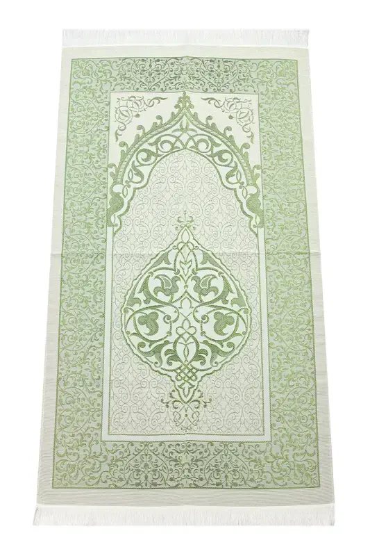 Ramadan Special Set 9 - Prayer Rug - Cover - Rosary - Boxed-Green - 4