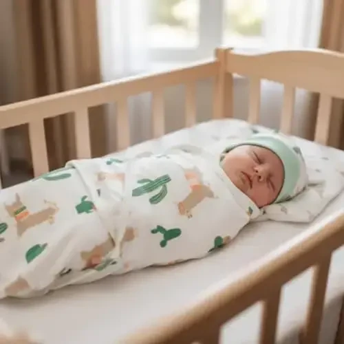 Ramede 6 Pack Baby Swaddle Blanket with Hats Sleep Swaddle for 0-3 Months Newborn Sacks Soft Cotton Wearable for Girl and Boy - 3