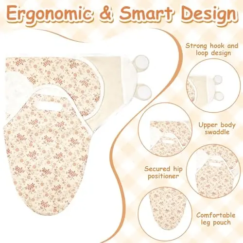 Ramede 6 Pack Swaddle Blanket with Hats Swaddle Outfit for 0-3 Months Newborn Sacks Soft Cotton Wearable Baby Shower Gifts for Girl and Boy - RAMEDE (1)