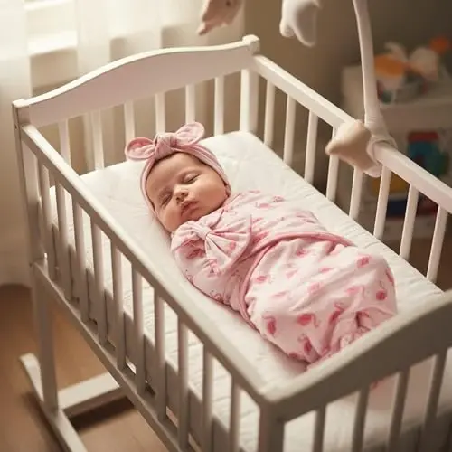 Ramede 6 Pack Swaddle Blanket with Hats for Baby Girl Boy 100% Cotton Swaddles 0-3 Months, Adjustable Breathable Skin Friendly Receiving Blanket Wrap, Essential for Newborns - 2