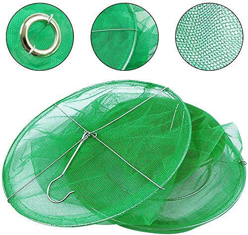 Ranch Fly Trap Outdoor Hanging Reusable with Fishing Apparatus | Food Bait Tray Catcher Cage for Indoor or Outdoor Family Farms, Park (8 pack) - 7