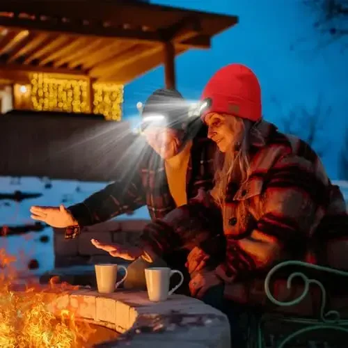 RANCOVY LED Beanie with Light, Unisex USB Rechargeable Headlamp Beanie Flashlight Beanie Hat for Men Women - 4