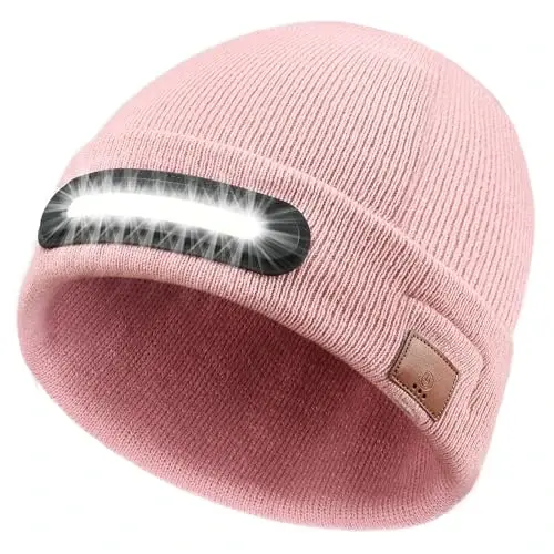 RANCOVY LED Beanie with Light, Unisex USB Rechargeable Headlamp Beanie Flashlight Beanie Hat for Men Women - 1