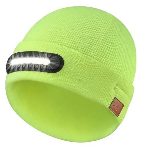 RANCOVY LED Beanie with Light, Unisex USB Rechargeable Headlamp Beanie Flashlight Beanie Hat for Men Women - RANCOVY