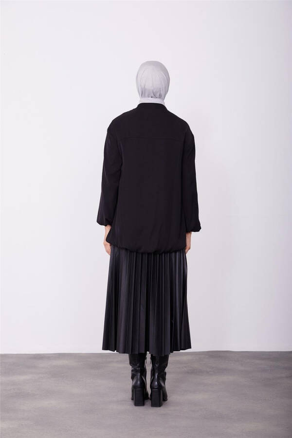 Rangli Bomber Ko'ylagi 23K5403 Qora - 6
