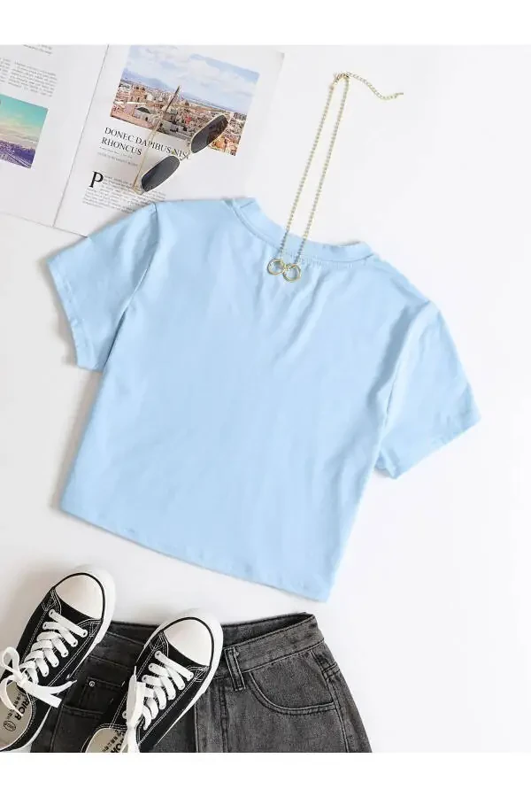 Rangli keng hajmdagi qisqa futbolka - 2