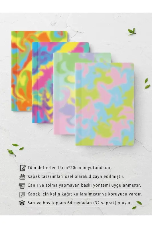 Rangor-barang daftar to‘plami - Rangli daftar - 4 dona - 14sm*20sm - 64 sahifa - Rangli XII - 2