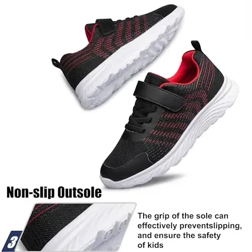 Raoendis Boys Girls krossovkalari Bolalar poyafzallari Yengil nafas oladigan sport yugurish tennisi Unisex Toddler/Kichik bola/Katta bola uchun fitnes poyafzallari - 5