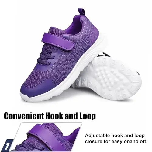 Raoendis Boys Girls Sneakers Bolalar Poyafzallari Yengil Nafas Oluvchi Atletik Yugurish Tennis Fitness Unisex Yosh Bolalar/Kichik Bolalar/Katta Bolalar uchun - 3