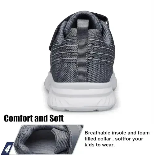 Raoendis Boys Girls Sneakers Kids Shoes Lightweight Breathable Athletic Running Tennis Fitness Shoes for Unisex Toddler/Little Kid/Big Kid - 6