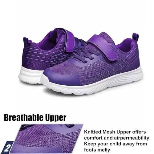 Raoendis Boys Girls Sneakers Kids Shoes Lightweight Breathable Athletic Running Tennis Fitness Shoes for Unisex Toddler/Little Kid/Big Kid - 4