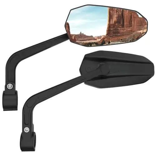 RAOOT Bike mirror | HD Scratch-Resistant Convex Mirror | Bike Mirror Handlebar Mount | Bicycle Universal Fit Accessories - 1