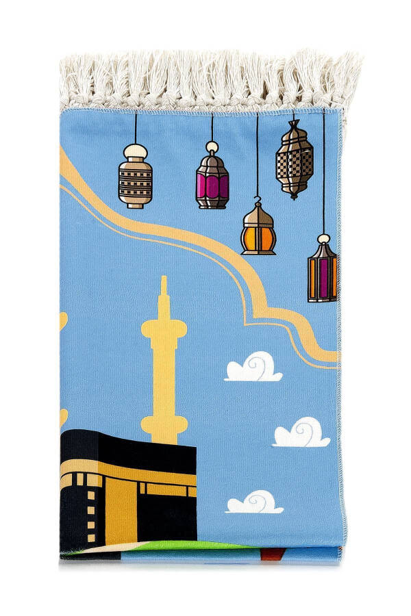 Raqamli bosilgan bolalar namoz jayo'natgi - Kabelli mashinalar - 44 X 78 Sm - 2