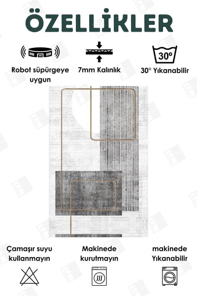 Raqamli bosilgan to'rt fasl yuviladigan sirpanmaydigan taglikli bolalar gilami, yo'lak, oshxona va mehmonxona gilami - 17