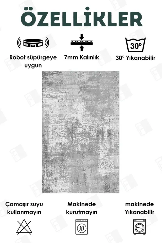 Raqamli Bosilgan To'rt Fasl Yuvish Mumkin Sirpanmaydigan Taglikli Bolalar Gilami, Yoyilma, Oshxona Va Mehmonxona Gilami - 4