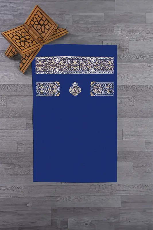 Raqamli bosilgan yuviladigan sodda naqshinkor esdalik namoz gilami 70x130 - 7