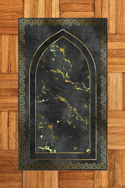 Raqamli bosilgan, yuvilishi mumkin, zamonaviy naqshli 70x130 namozlik gilam - 9