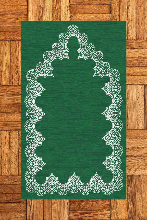 Raqamli Bosiluvchi Oddiy Oddiy Naqshli Namozlik Choponcha 70x130 Sm - 15